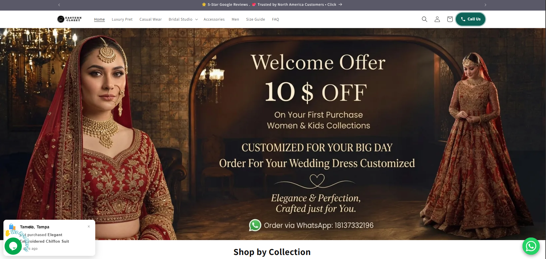 Eastern Clozet website screenshot