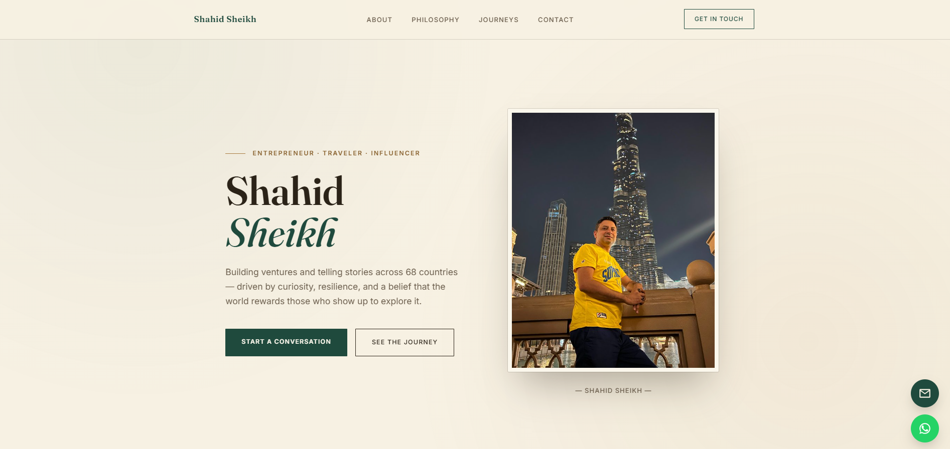 Shahid Sheikh website screenshot