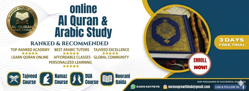 Learn Quran with Noor social media cover designed by Query Logix