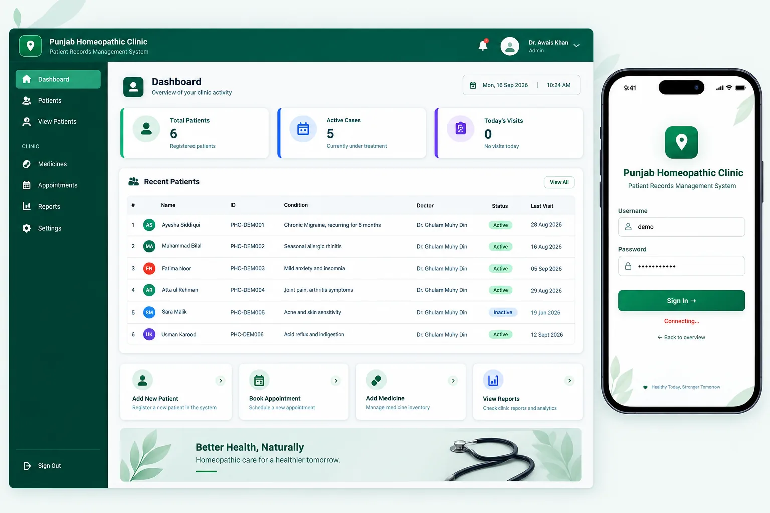 Clinic Management System – Management System built by Query Logix