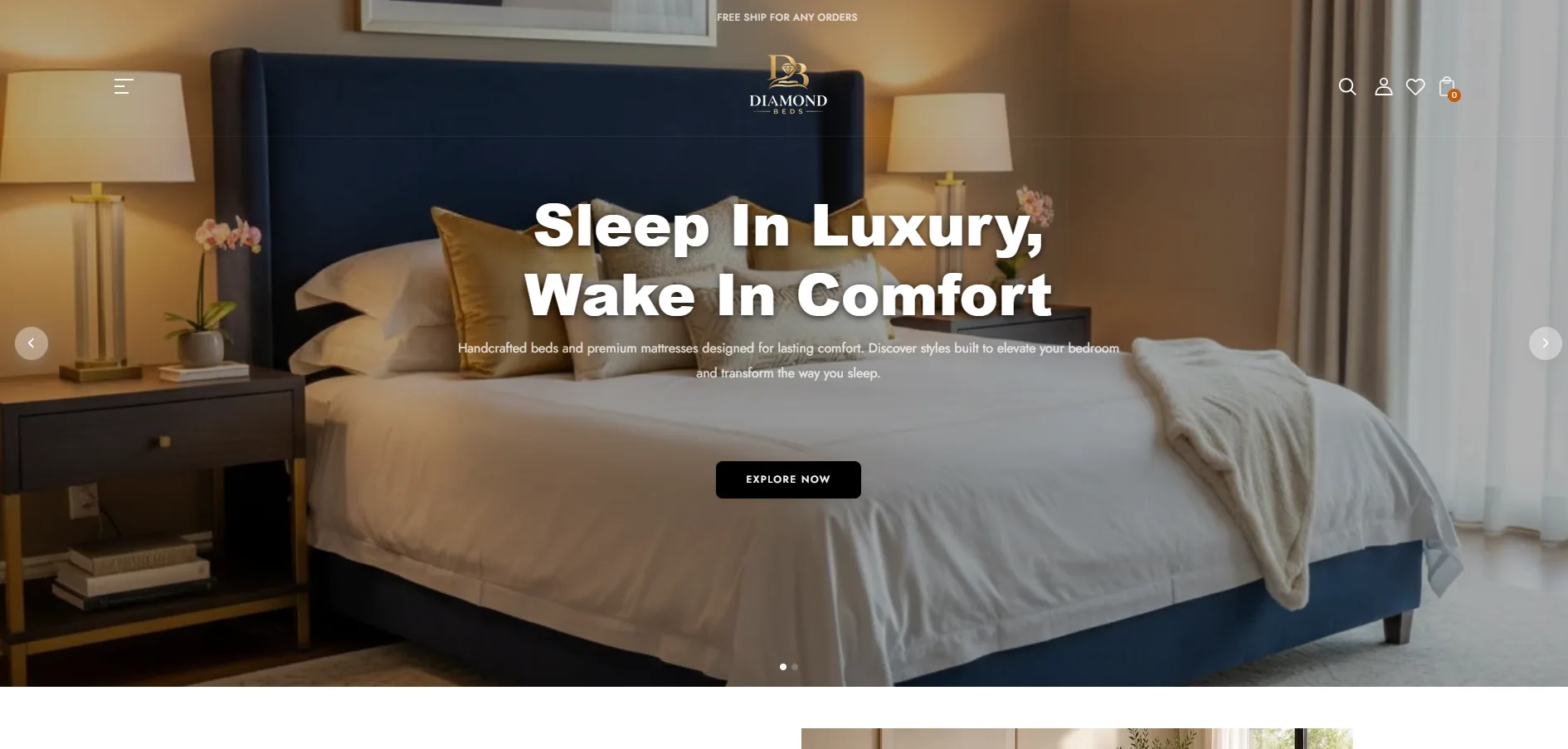 Diamond Beds – E-commerce built by Query Logix