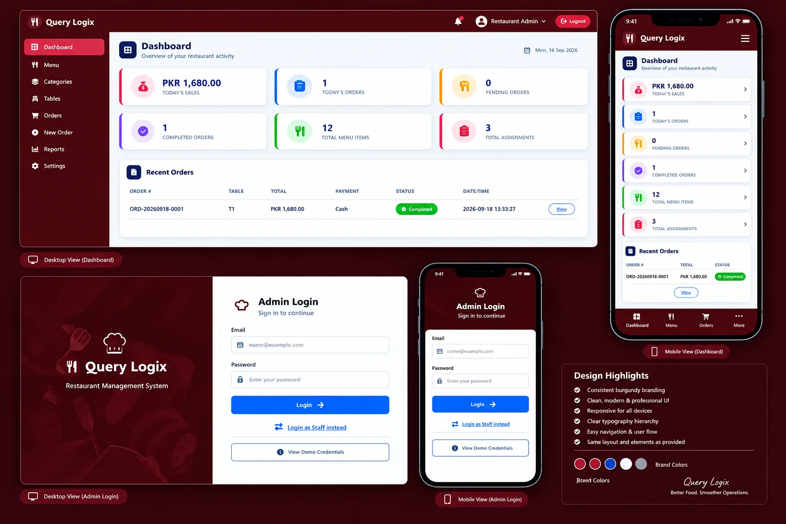Restaurant Management System – Management System built by Query Logix